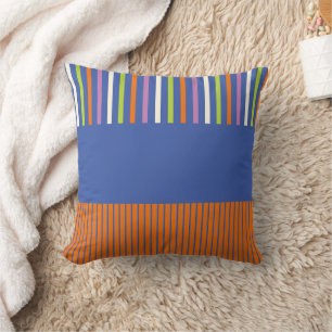 Colour Pop Stripes modern striped design Cushion