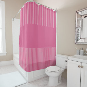 Colour Pop Stripes - Pink Shower Curtain