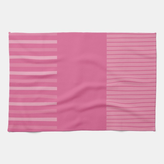 Colour Pop Stripes - Pink Tea Towel (Horizontal)