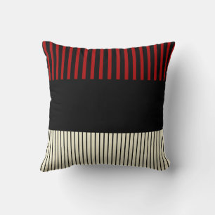 Colour Pop Stripes - Red & Cream Cushion