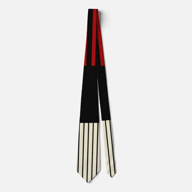 Colour Pop Stripes - Red & Cream Tie (Front)
