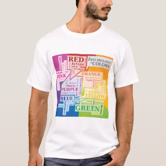 Colour Psychology Word Cloud Illustration Boxes  T-Shirt