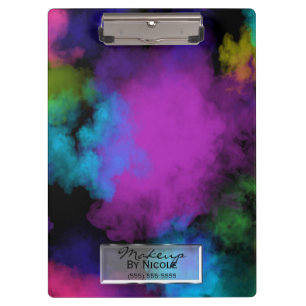 Colour Puffs  Gold Makeup Eyes Lashes Personalised Clipboard