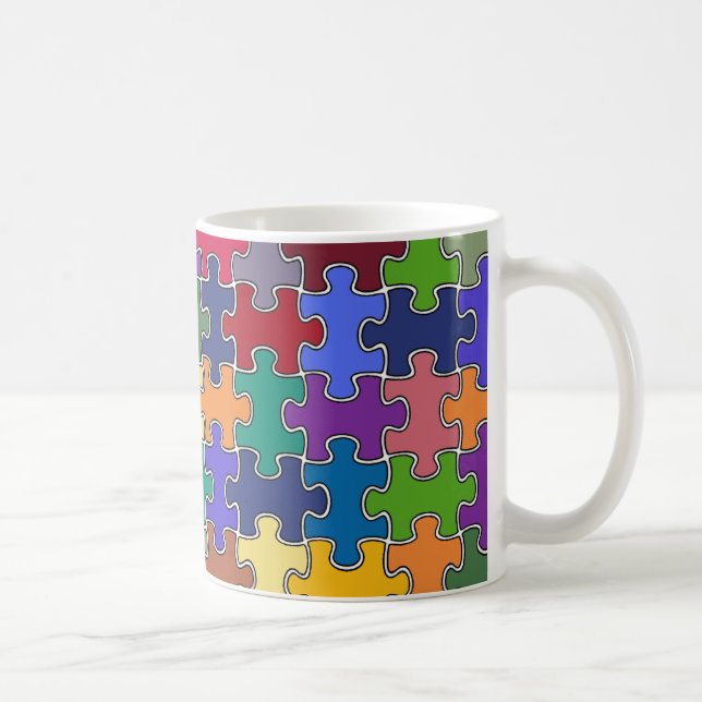colour puzzle pieces coffee mug (Right)
