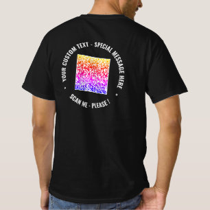 Colour QR Code and Custom Text Your T-Shirt Gift
