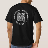 Colour QR Code Custom Text Your T-Shirt Template