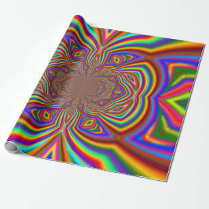 Colour Rays Rainbow Inversion Wrapping Paper