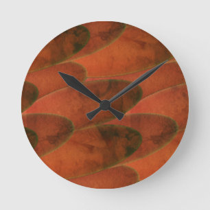 Colour red modern look art like baubles bangles round clock