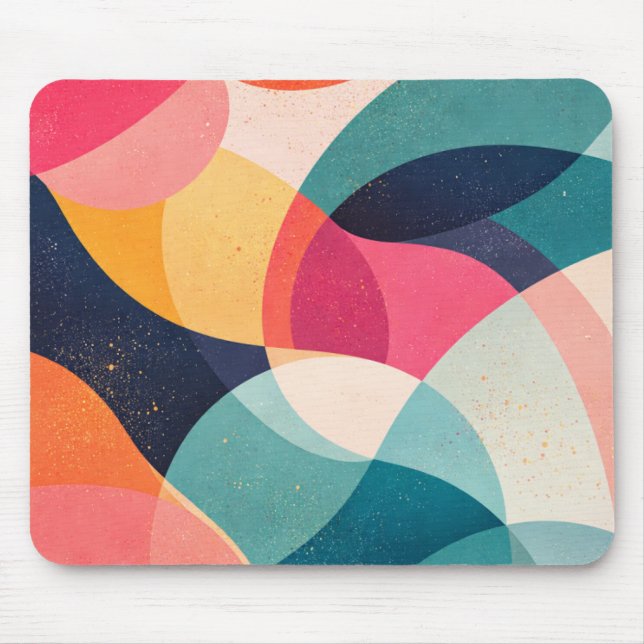 Colour Rhythm abstract waves Mouse Pad (Front)