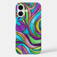 Colour Rhythm-Hand Painted Abstract Watercolor Art