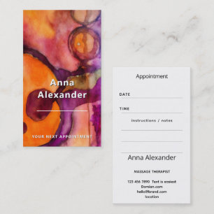 Colour Rising Abstract Watercolor Business Card