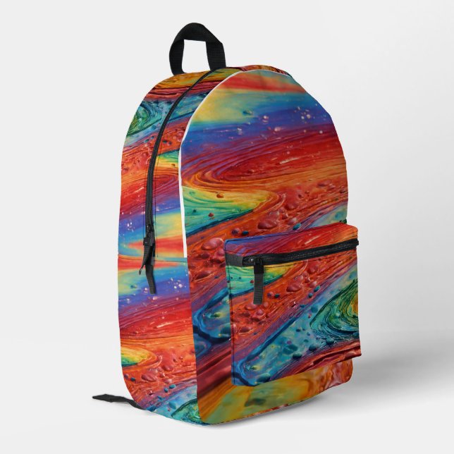 Colour River  Printed Backpack (Back Corner Left)