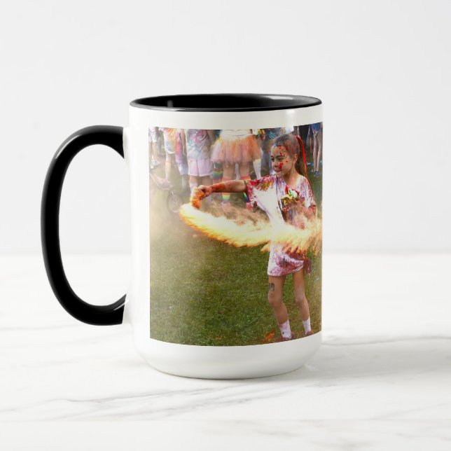 Colour Run Child Play Two-Tone Coffee Mug (Left)