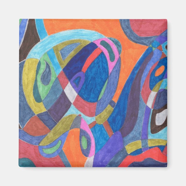 "Colour Rush" Abstract Magnet (Front)