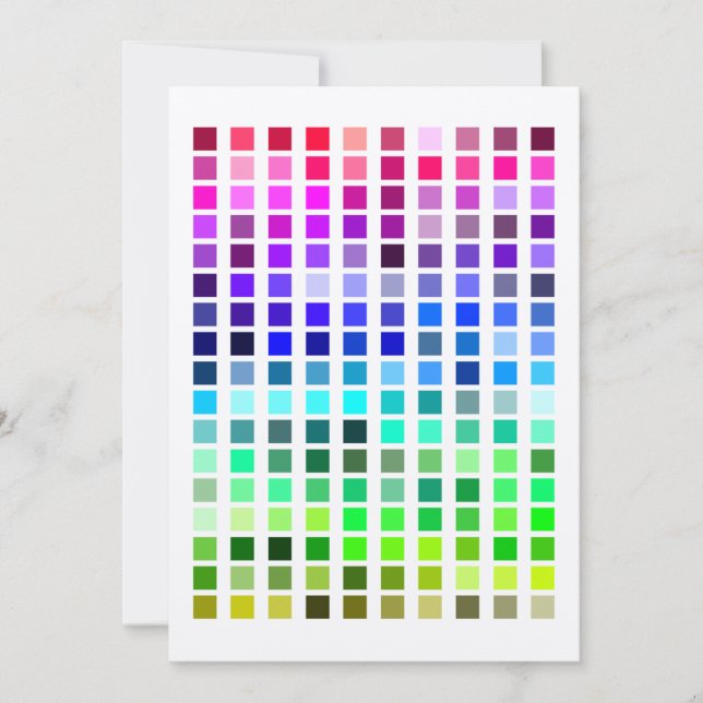 Colour Sample Invite11 Invitation (Front)