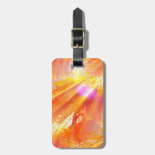 colour seamless art background yellow, orange luggage tag
