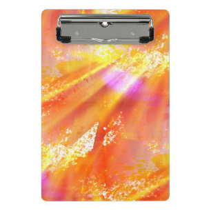 colour seamless art background yellow, orange mini clipboard
