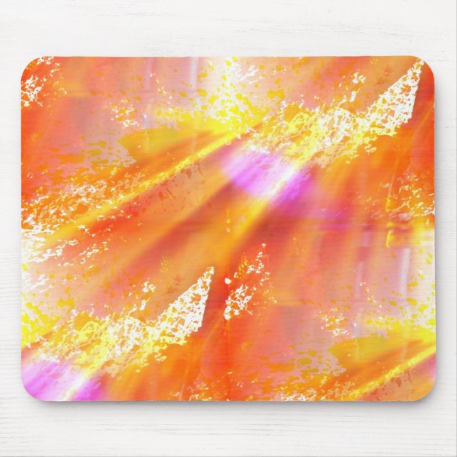 colour seamless art background yellow, orange mouse pad (Front)