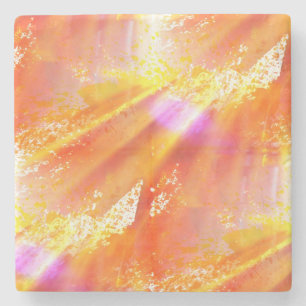 colour seamless art background yellow, orange stone coaster