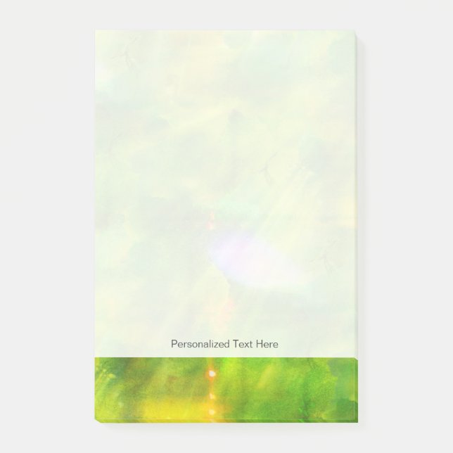 colour seamless background green, yellow post-it notes (Front)