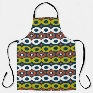 Colour seamless pattern with oval shapes in Africa Apron