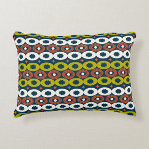 Colour seamless pattern with oval shapes in Africa Decorative Cushion