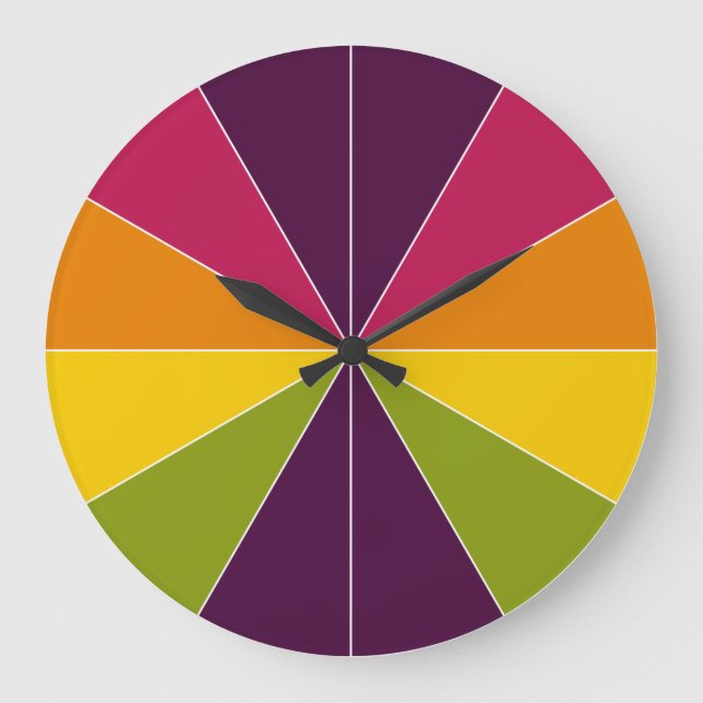 Colour Segmented 02 Large Clock (Front)