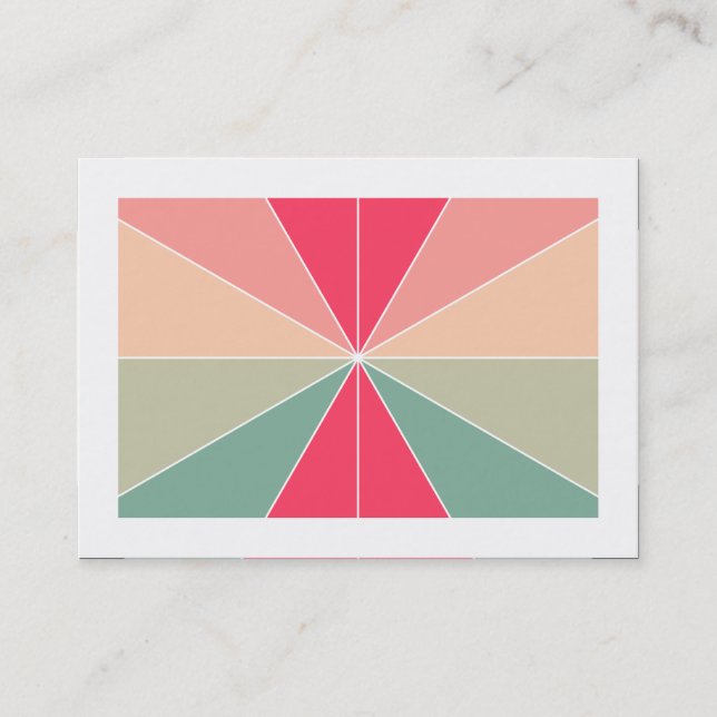 Colour Segments 03 (Bordered) Business Card (Front)