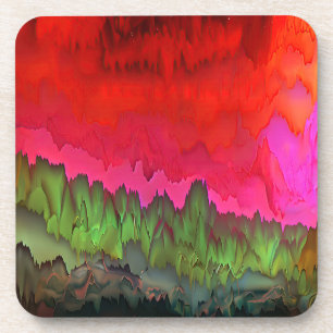 "Colour Serenade" Colourful Abstract Art Coaster