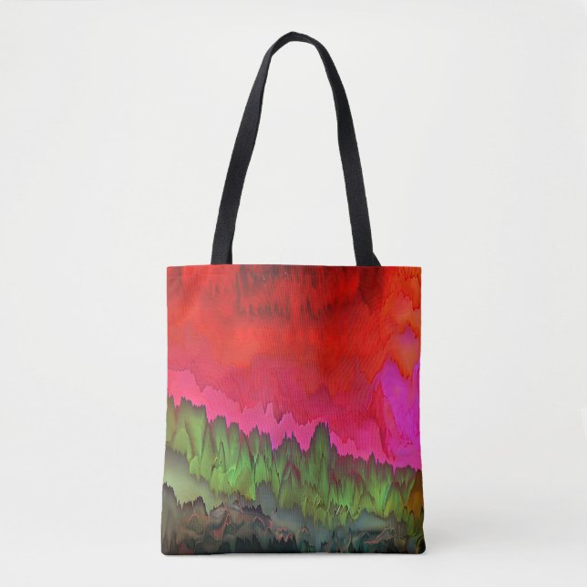 "Colour Serenade" Colourful Abstract Art  Tote Bag (Front)