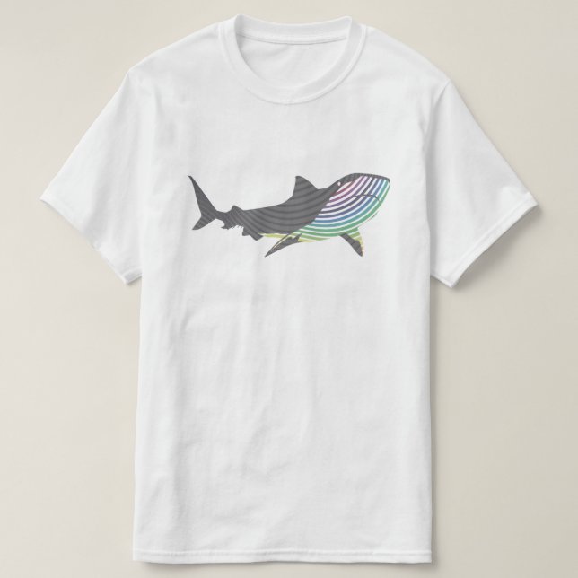 Colour Shark Swirl T-Shirt (Design Front)