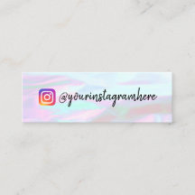 Colour Shift Holographic Mini Business Card
