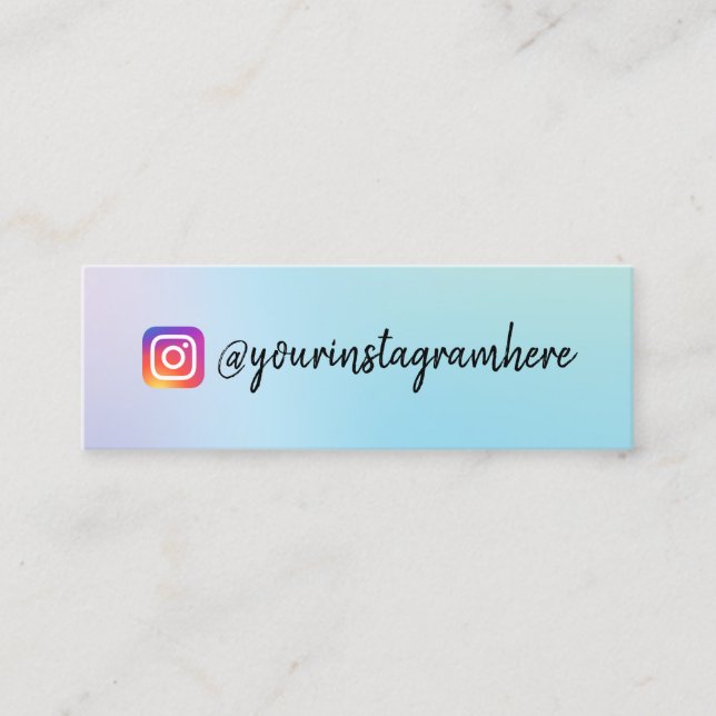 Colour Shift Holographic Mini Business Card (Front)