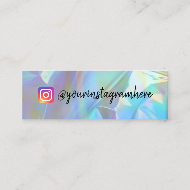 Colour Shift Holographic Mini Business Card (Front)