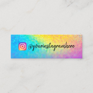 Colour Shift Holographic Mini Business Card