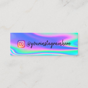 Colour Shift Holographic Mini Business Card