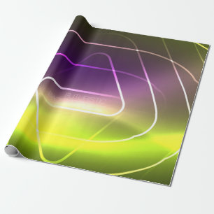 Colour shiny neon lights background with abstract  wrapping paper