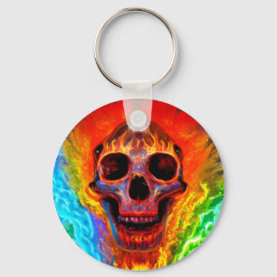 Colour Skull Key Ring