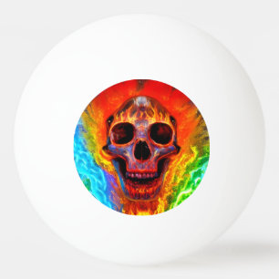 Colour Skull Ping Pong Ball