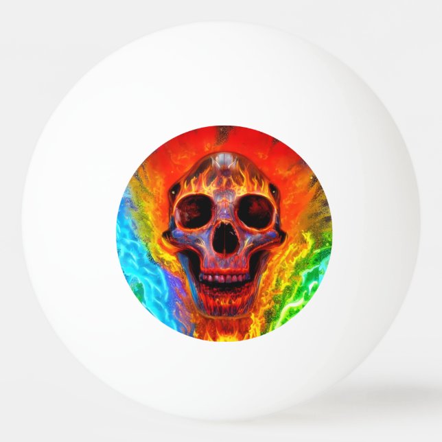Colour Skull Ping Pong Ball (Front)