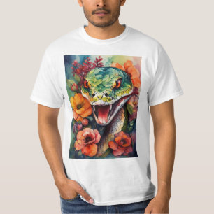 Colour Snake head Tattoo Design Snake T-Shirt