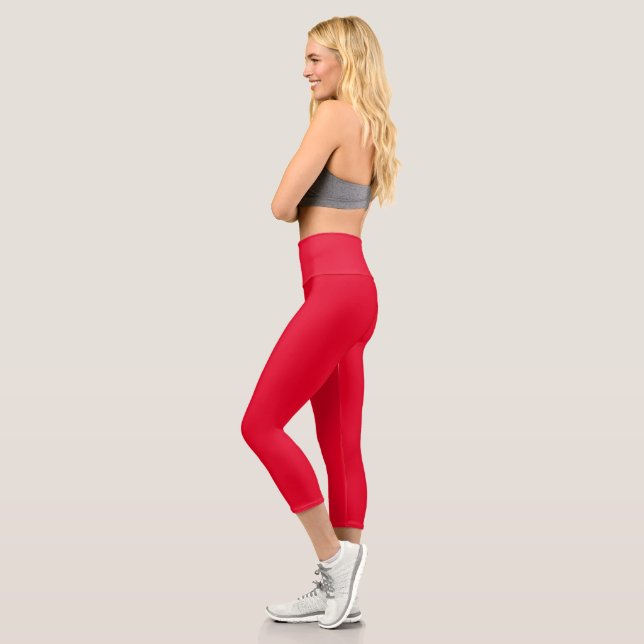 colour Spanish red Capri Leggings (Left)