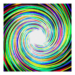 Colour Spark Swirl Perfect Poster