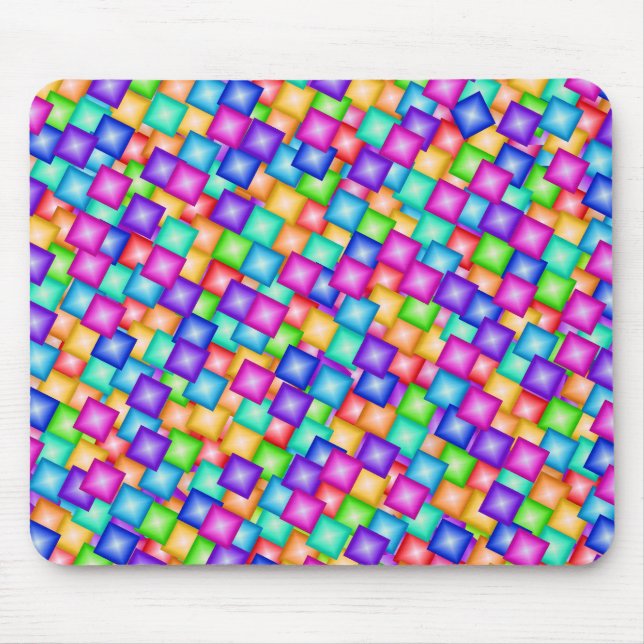 Colour Sparkle Cubes Mousepad (Front)