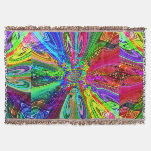 Colour Spectrum Flares Throw Blanket (Front)