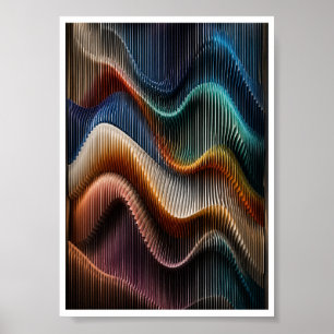 Colour Spectrum Parametric Wave Wall Art