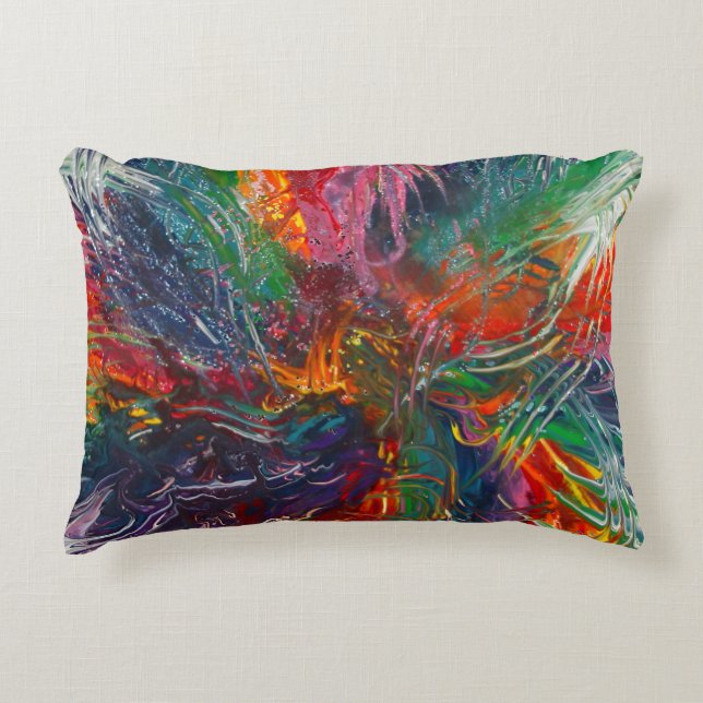 Colour Spectrum Pinwheel Decorative Cushion (Front)