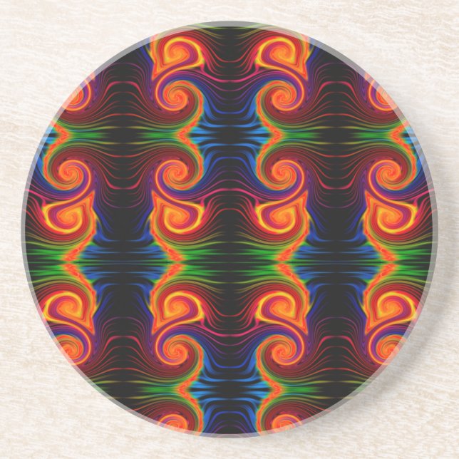 Colour Spectrum Swirl Coaster (Front)