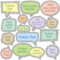Colour Speech Bubble Sticker Set
