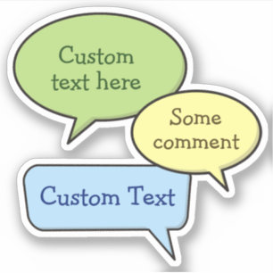 Colour Speech Bubble Stickers